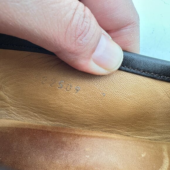 xGucci Men Sz UK 7 US 7.5  Black Leather Green Red Slip On Loafer Dress Shoes - Picture 12 of 13